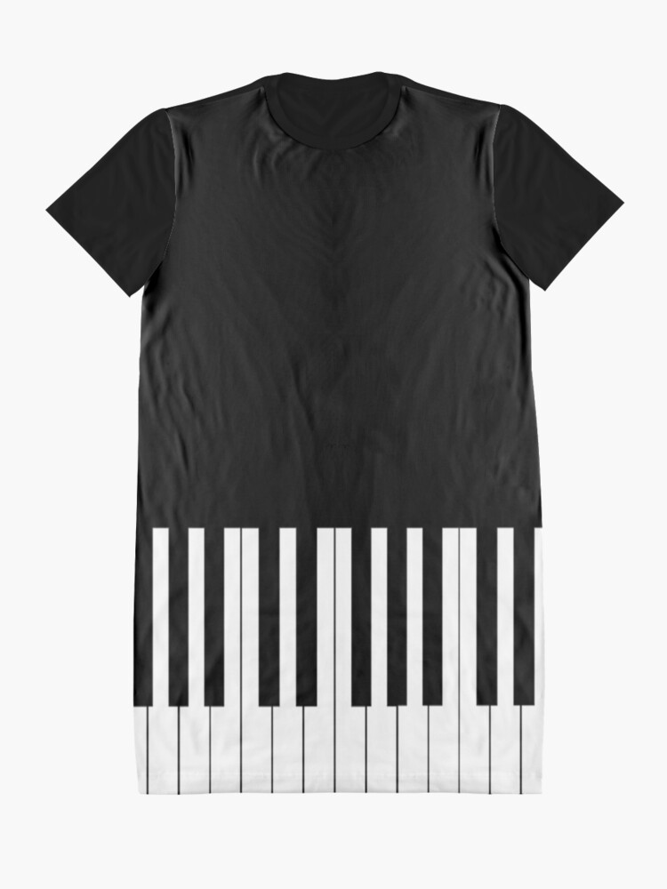 Alternate view of Musician Piano Keys Cell Phone Case Cover Graphic T-Shirt Dress