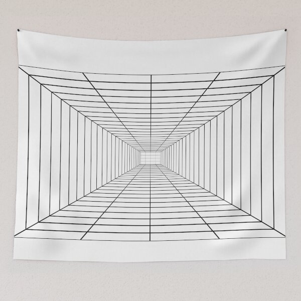 Item preview, Perspective Grid - Space Station - Lines Graph Infinity Duvet Cover designed and sold by deanworld.
