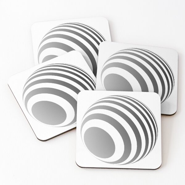 Item preview, 3D ball with gray stripes designed and sold by HA-Design-Kunst.