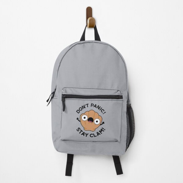 Item preview, Don't Panic Stay Clam Funny Animal Puns designed and sold by punnybone.