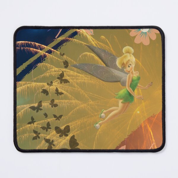 Item preview, Tinker Bell in Neverland with butterflies in a field of flowers and fireworks designed and sold by Arteartz.