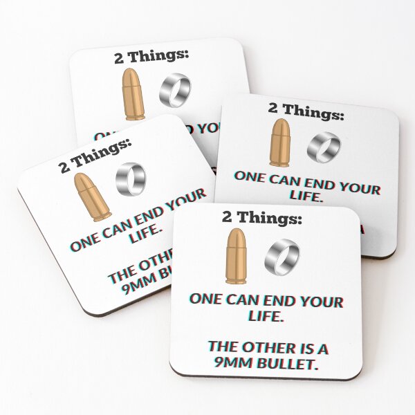 Item preview, One can end your life. The other is a 9mm bullet. designed and sold by fSocietyAUT.