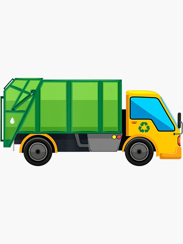 "Recycling Trash Truck Garbage Truck" Sticker for Sale by ZinHay