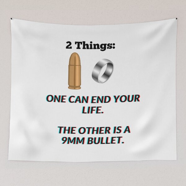 Item preview, One can end your life. The other is a 9mm bullet. designed and sold by fSocietyAUT.