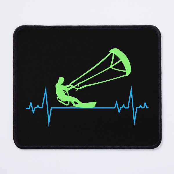 Item preview, Kitesurfing Kiteboarding Kiteboarder Kitesurf Heartbeat Pulse designed and sold by TastefulTees.