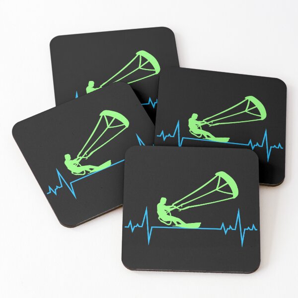 Item preview, Kitesurfing Kiteboarding Kiteboarder Kitesurf Heartbeat Pulse designed and sold by TastefulTees.