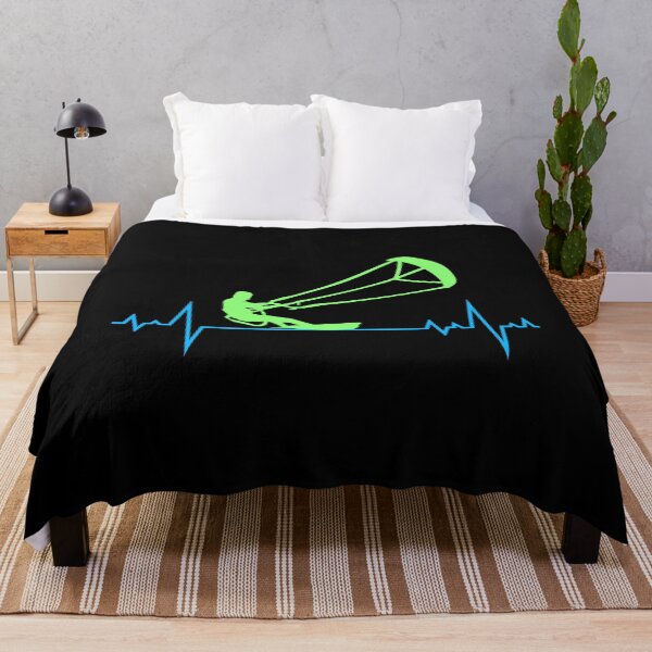 Item preview, Kitesurfing Kiteboarding Kiteboarder Kitesurf Heartbeat Pulse designed and sold by TastefulTees.