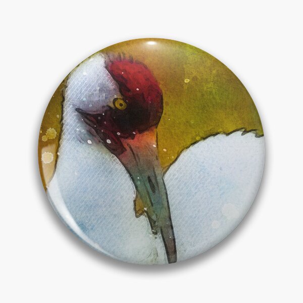 Item preview, Watercolor Whooping Crane Bird, Adorable Whooping Crane, Whooping Crane Grus Americana, Whooping Crane Wildlife Bird designed and sold by Trendymotion.