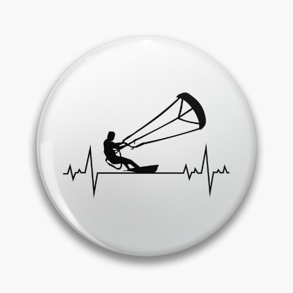 Item preview, Kitesurfing Kiteboarding Kiteboarder Kitesurf Heartbeat Pulse designed and sold by TastefulTees.