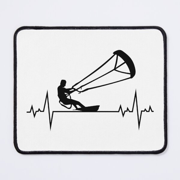 Item preview, Kitesurfing Kiteboarding Kiteboarder Kitesurf Heartbeat Pulse designed and sold by TastefulTees.