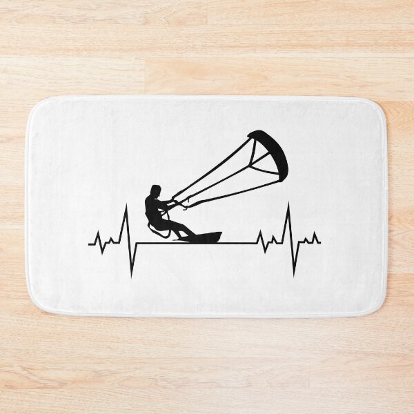 Item preview, Kitesurfing Kiteboarding Kiteboarder Kitesurf Heartbeat Pulse designed and sold by TastefulTees.