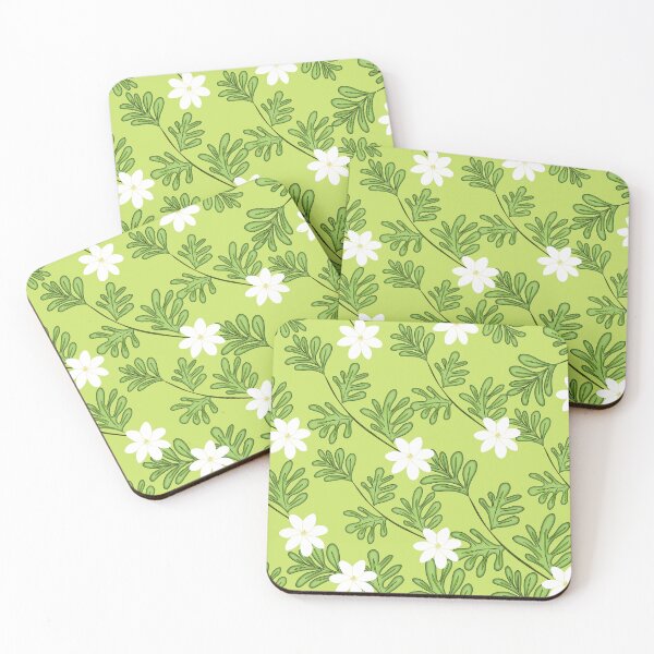Item preview, White Flower Pattern With Monstera Leaves designed and sold by GraphicsClub.