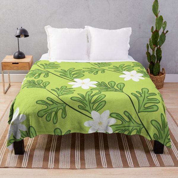 Item preview, White Flower Pattern With Monstera Leaves designed and sold by GraphicsClub.