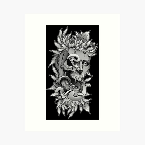 PRINT: The Flatliners - Rat King | Art | Tattoo | Inspired | Traditional |  Neo Trad 