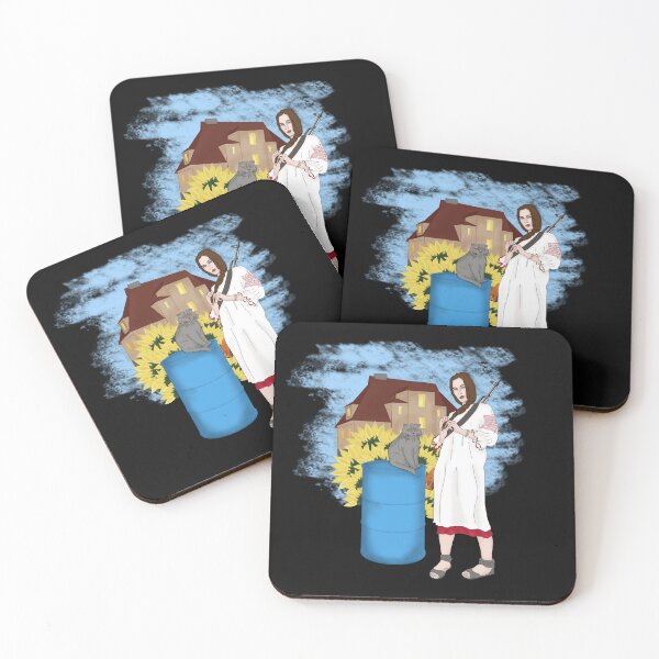 Item preview, Armed Ukrainen woman with cat. Sunflwers designed and sold by KateQR.