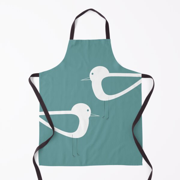 Item preview, Shorebirds Pair Minimalist Scandinavian Design Teal and White designed and sold by kierkegaard.