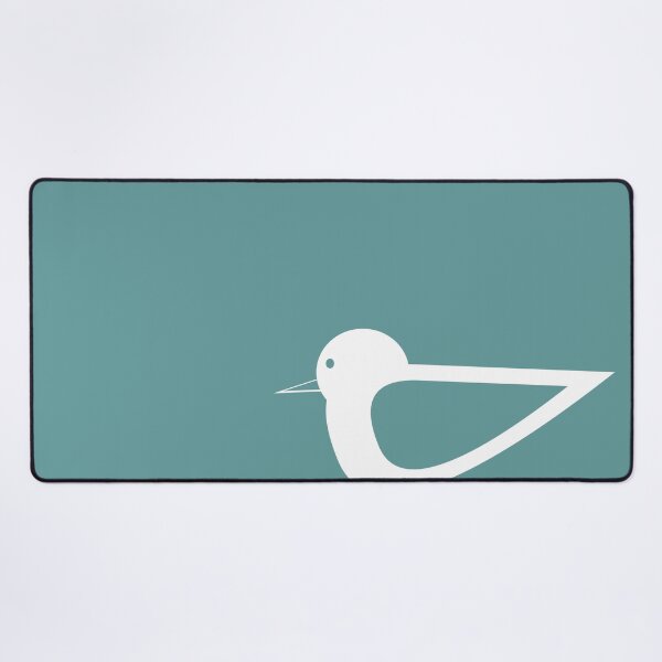 Item preview, Shorebirds Pair Minimalist Scandinavian Design Teal and White designed and sold by kierkegaard.