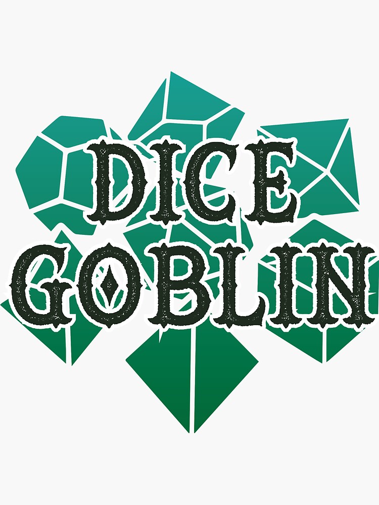 "Dice Goblin DnD" Sticker for Sale by NickiCollings Redbubble