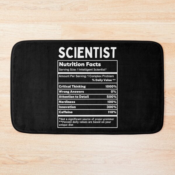 Item preview, Scientist Funny Nutrition Facts designed and sold by SpeakSarcasm.