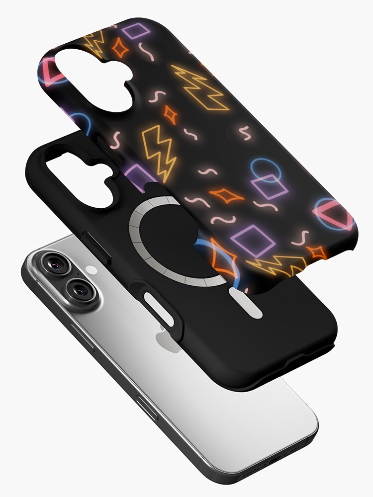 Thumbnail 2 of 4, iPhone Case, 80s arcade floor pattern designed and sold by Animentry.