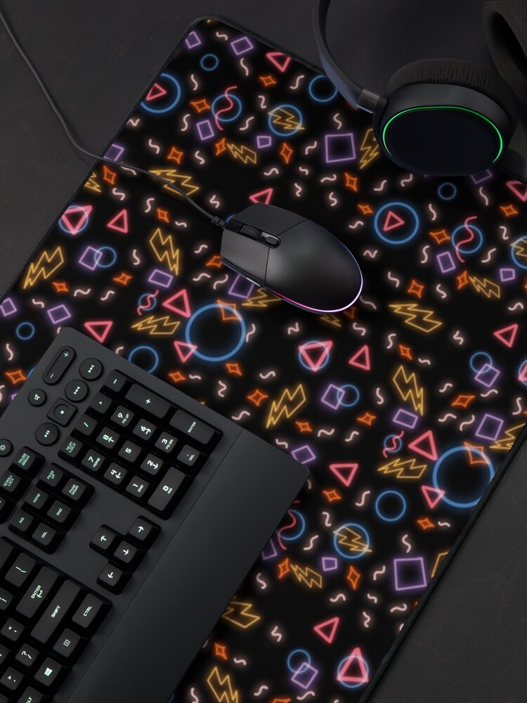 Thumbnail 4 of 5, Mouse Pad, 80s arcade floor pattern designed and sold by Animentry.
