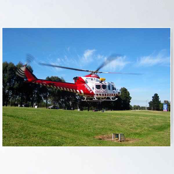 Item preview, Helimed 5 -  lift-off from Traralgon,Gippsland designed and sold by Bev Pascoe.