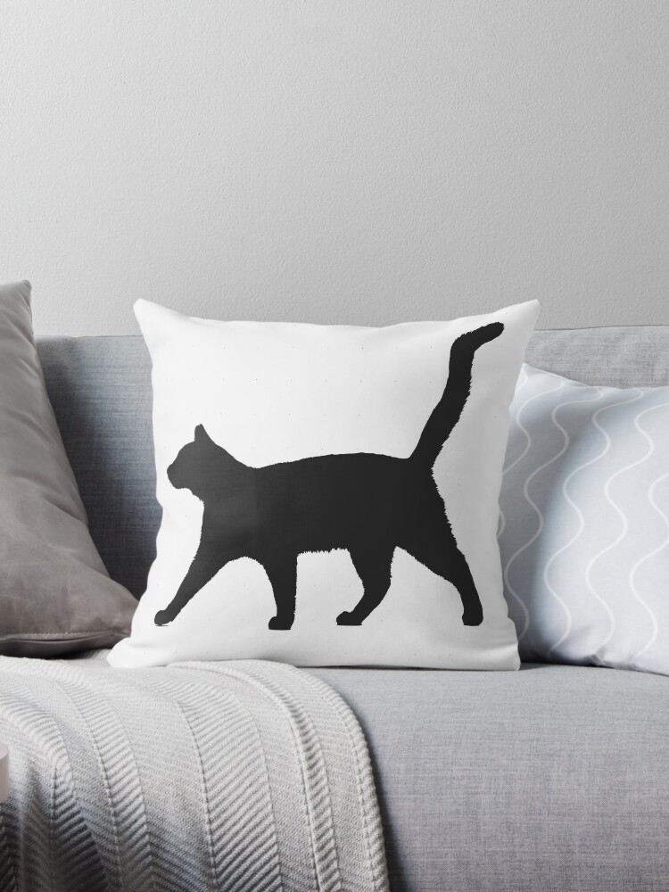 Cat cheap silhouette pillow