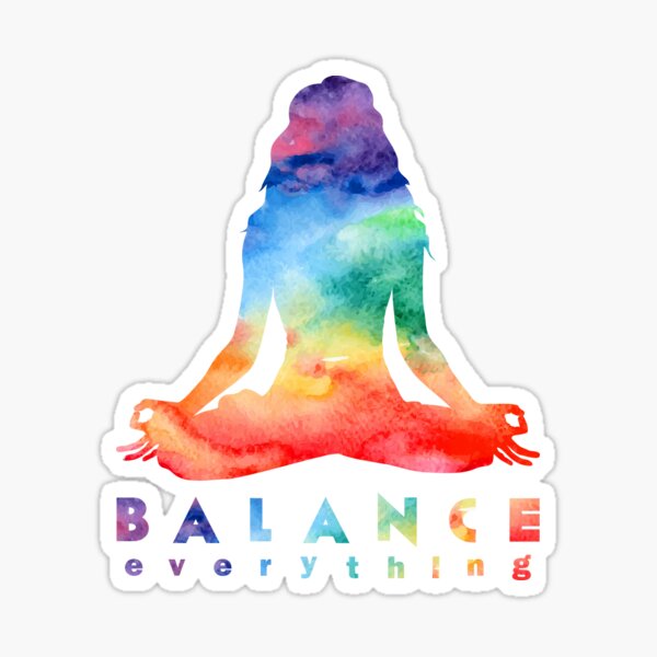 Balance Everything with Meditation Sticker
