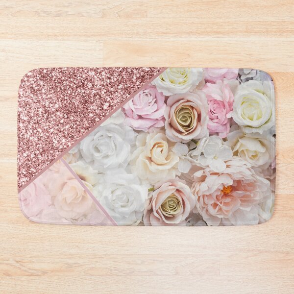 Item preview, pink glitter and romantic rose pattern designed and sold by Beeroclock.