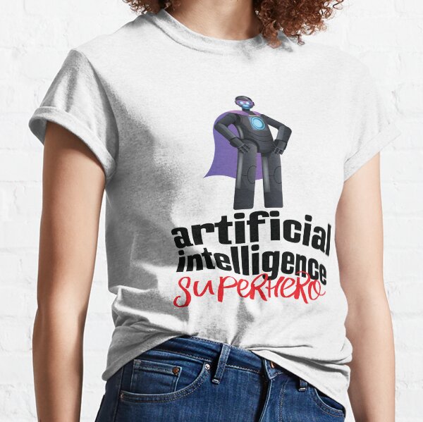 Item preview, Artificial Intelligence Superhero Cartoon designed and sold by ProjectRobotics.