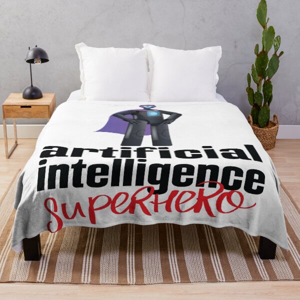 Item preview, Artificial Intelligence Superhero Cartoon designed and sold by ProjectRobotics.