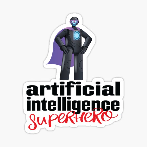 Item preview, Artificial Intelligence Superhero Cartoon designed and sold by ProjectRobotics.