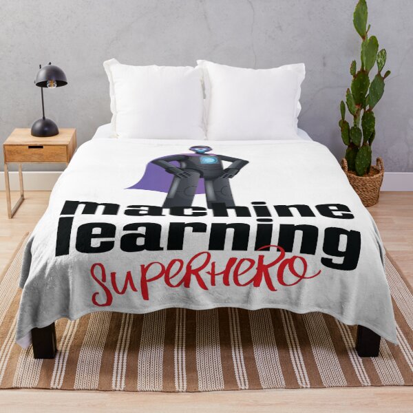 Item preview, Machine Learning Superhero Cartoon designed and sold by ProjectRobotics.