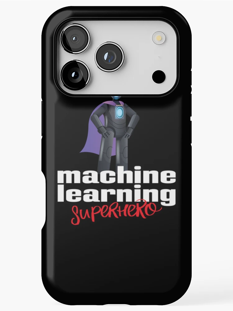 Thumbnail 1 of 4, iPhone Case, Machine Learning Superhero Cartoon designed and sold by ProjectRobotics.