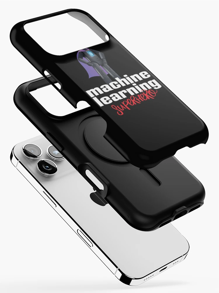 Thumbnail 2 of 4, iPhone Case, Machine Learning Superhero Cartoon designed and sold by ProjectRobotics.