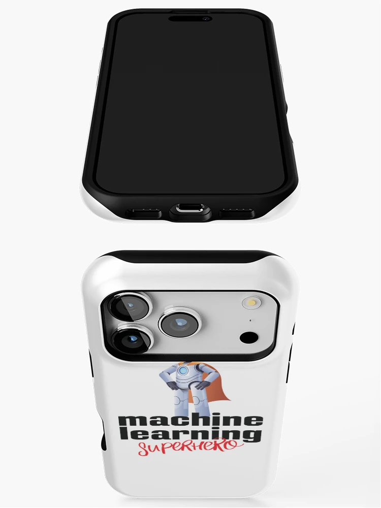 Thumbnail 3 of 4, iPhone Case, Machine Learning Superhero Cartoon designed and sold by ProjectRobotics.