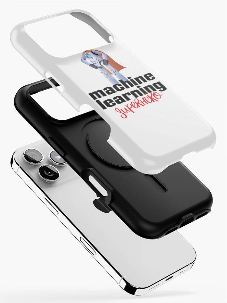 Thumbnail 2 of 4, iPhone Case, Machine Learning Superhero Cartoon designed and sold by ProjectRobotics.