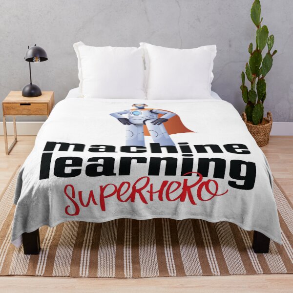 Item preview, Machine Learning Superhero Cartoon designed and sold by ProjectRobotics.