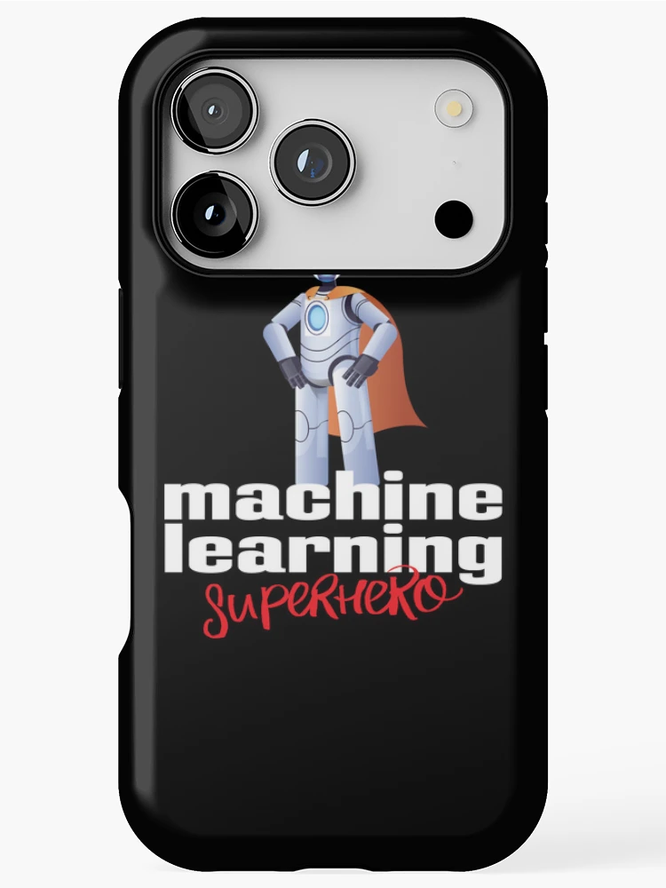 Thumbnail 1 of 4, iPhone Case, Machine Learning Superhero Cartoon designed and sold by ProjectRobotics.