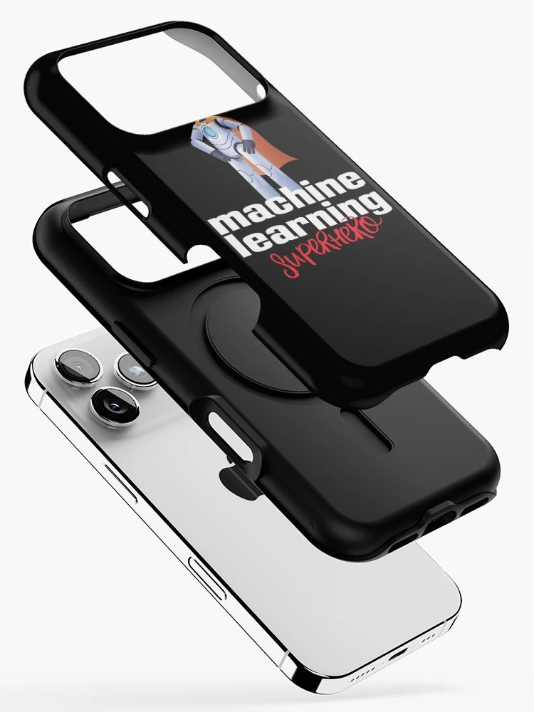 Thumbnail 2 of 4, iPhone Case, Machine Learning Superhero Cartoon designed and sold by ProjectRobotics.