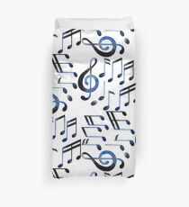 Watercolor musical notes Duvet Cover