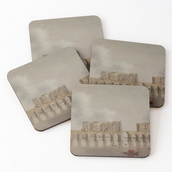 Item preview, View of London Bridge - 16th century art by Claude de Jongh designed and sold by Vintage Designs +.
