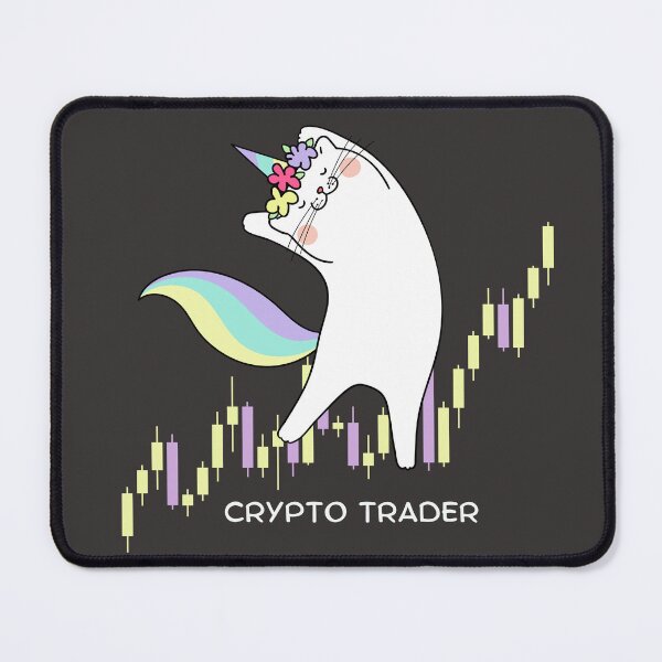 Item preview, Crypto Trader Gift, Funny gift for  cryptocurrency trader, Colorful Unicorn Cat, Crypto Market gift for cat lover trader designed and sold by TradingTeesKids.