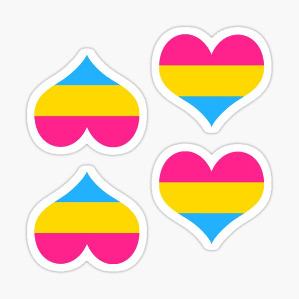 Pan Heart 4 PK Sticker