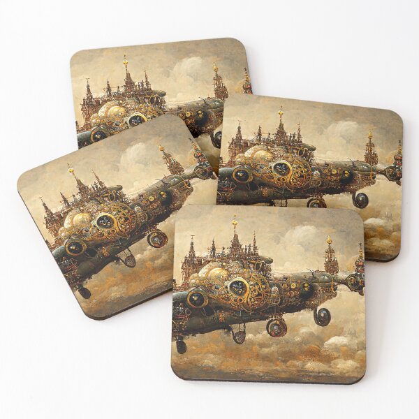 Item preview, Steampunk Flying Fortress designed and sold by AM FineArtPrints.