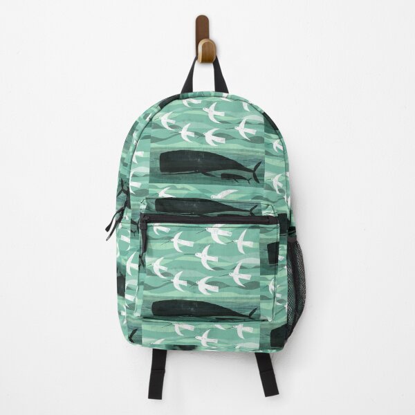 Item preview, Whale and baby with flying birds designed and sold by gklucas.