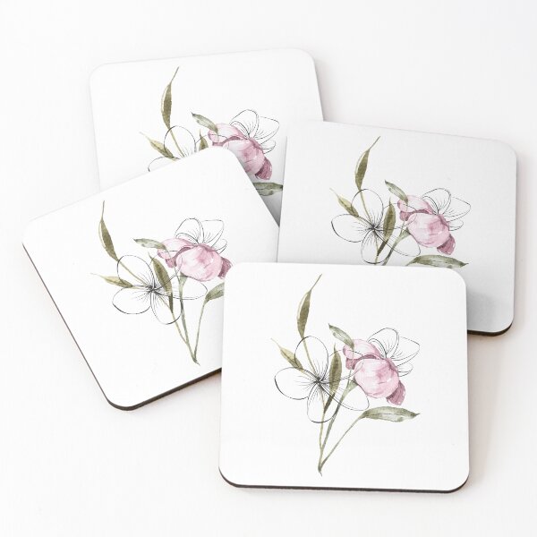 Item preview, Watercolor floral tropical floral bouquet elegant painting designed and sold by tiana-geo.