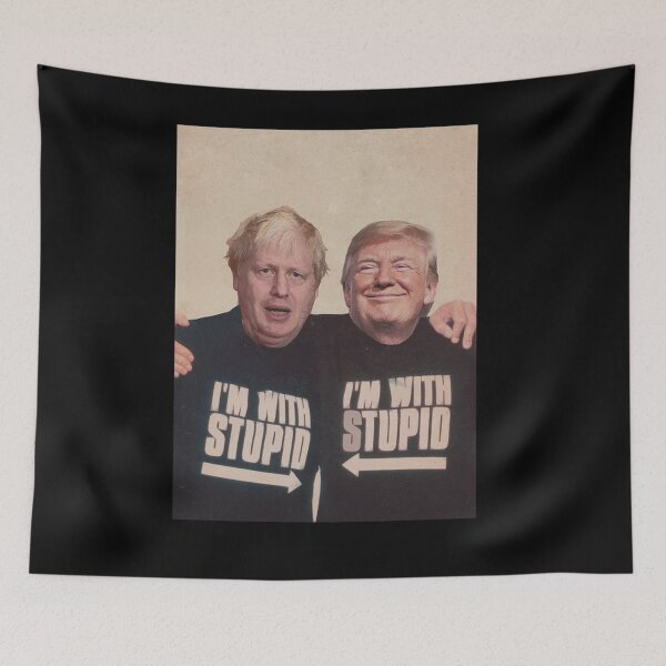 Item preview, Trump and Boris Johnson - I_m With Stupid   designed and sold by QuriousShhop.