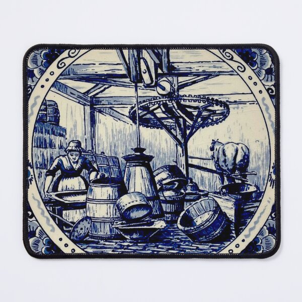 Item preview,  DUTCH BLUE DELFT: Vintage 1900 Butter Making Print designed and sold by posterbobs.