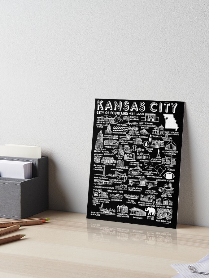 Kansas City Chiefs Missouri State Map, an art print by ArtStudio